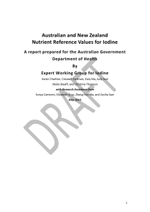 Australian and New Zealand Nutrient Reference Values for Iodine