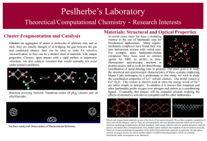 Cluster Fragmentation and Catalysis