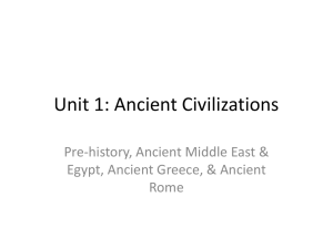 Unit 1: Ancient Civilizations