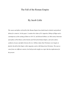 The Fall of the Roman Empire By Jacob Little