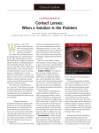 Contact Lenses: When a Solution Is the Problem
