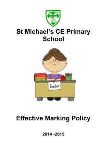 Marking policy 2015 - St Michael`s CE Primary School