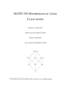 Math 318 Class notes