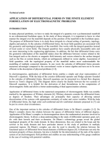 Application of Differential Forms in the Finite Element Formulation of