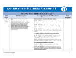 GSE ADVANCED ALGEBRA/ALGEBRA II