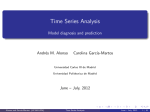 Time Series Analysis - Model diagnosis and prediction