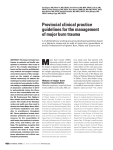 Provincial clinical practice guidelines for the management of major