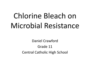Chlorine Bleach on Microbial Resistance
