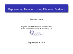 Representing Numbers Using Fibonacci Variants