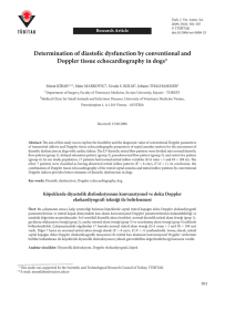 Determination of diastolic dysfunction by - Tubitak Journals