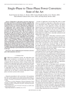 Single-Phase to Three-Phase Power Converters: State of the Art