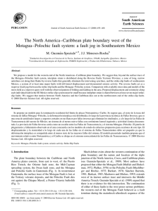 The North America±Caribbean plate boundary west of the Motagua