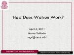 How Does Watson Work?  - cse.sc.edu
