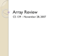 Array Review