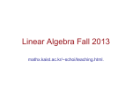 Linear Algebra Fall 2007
