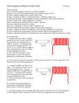 Electromagnetic Induction Study Guide