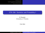 STA 256: Statistics and Probability I