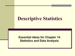 Unit V (5.1 – 5.2): Descriptive Statistics