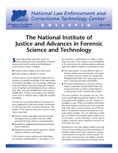 The National Institute of Justice and Advances in Forensic