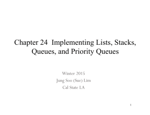 Chapter 24 Implementing Lists, Stacks, Queues, and Priority Queues