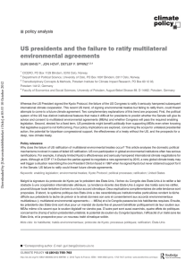 US presidents and the failure to ratify multilateral environmental