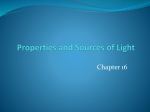 Properties and Sources of Light