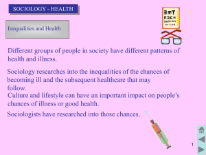 Inequalities in Health (class)