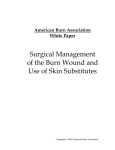 Surgical Management of the Burn Wound and Use of Skin Substitutes