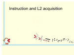 chapter 8 Instruction and L2 acquisition