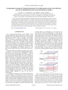 Ground-plane screening of Coulomb interactions in two