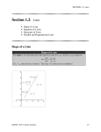 Lines - College Algebra Section 1.2
