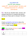 Calculating Mean, Variance, and Standard Deviation for a Binomial