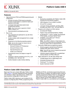 Platform Cable USB II Data Sheet (DS593)