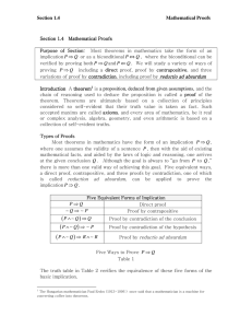 Section 1.4 Mathematical Proofs