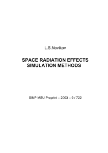 Experimental and computer methods for simulation of space