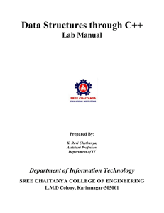 Data Structures through C++ Lab Manual