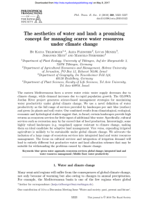 The aesthetics of water and land: a promising concept for managing