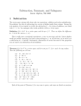 Subtraction, Summary, and Subspaces