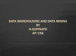 Data Warehousing and Data Mining By N.Gopinath AP/CSE