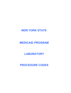 new york state medicaid program laboratory procedure