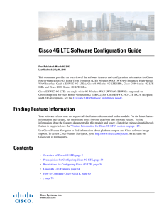 Cisco 4G LTE Software Configuration Guide