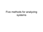 Five methods for analyzing systems