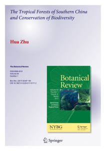 The Tropical Forests of Southern China and Conservation of