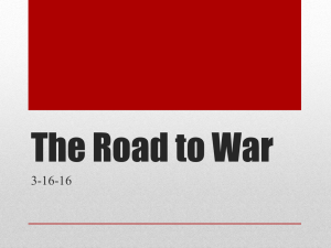 The Road to WWI Notes