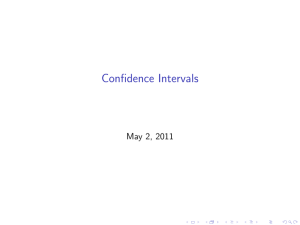 Confidence Intervals