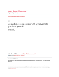 Lie algebra decompositions with applications to quantum dynamics