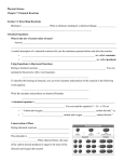 Physical Science Chapter 7 Chemical Reactions Section 7.1