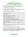 Diagnostic Radiology CPT Code Changes for 2008