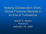 Global Financial Markets in an Era of Turbulence