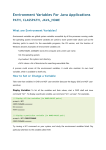 Setting Environment Variables for Java Applications